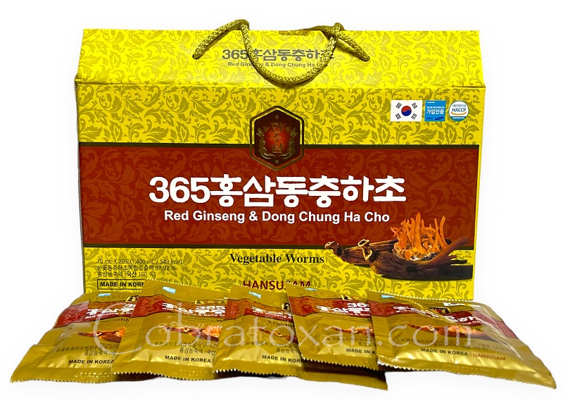 Тонизирующий напиток Korean Red Ginseng Drink с красным корейским женьшенем, Hansusam (70 мл)